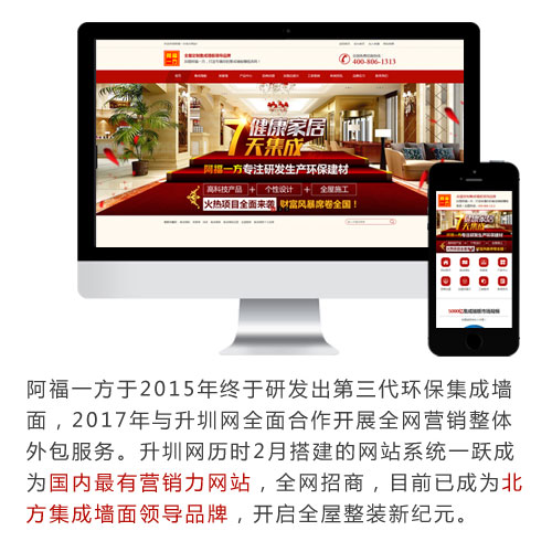 两月策划,一跃成为国内最有营销力墙板招商网站